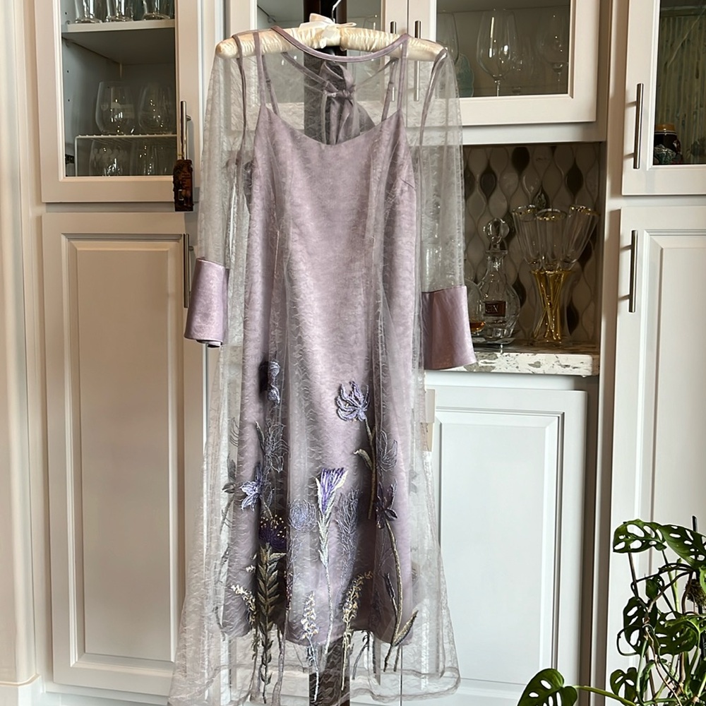 Lily Brown embroidered floral dress